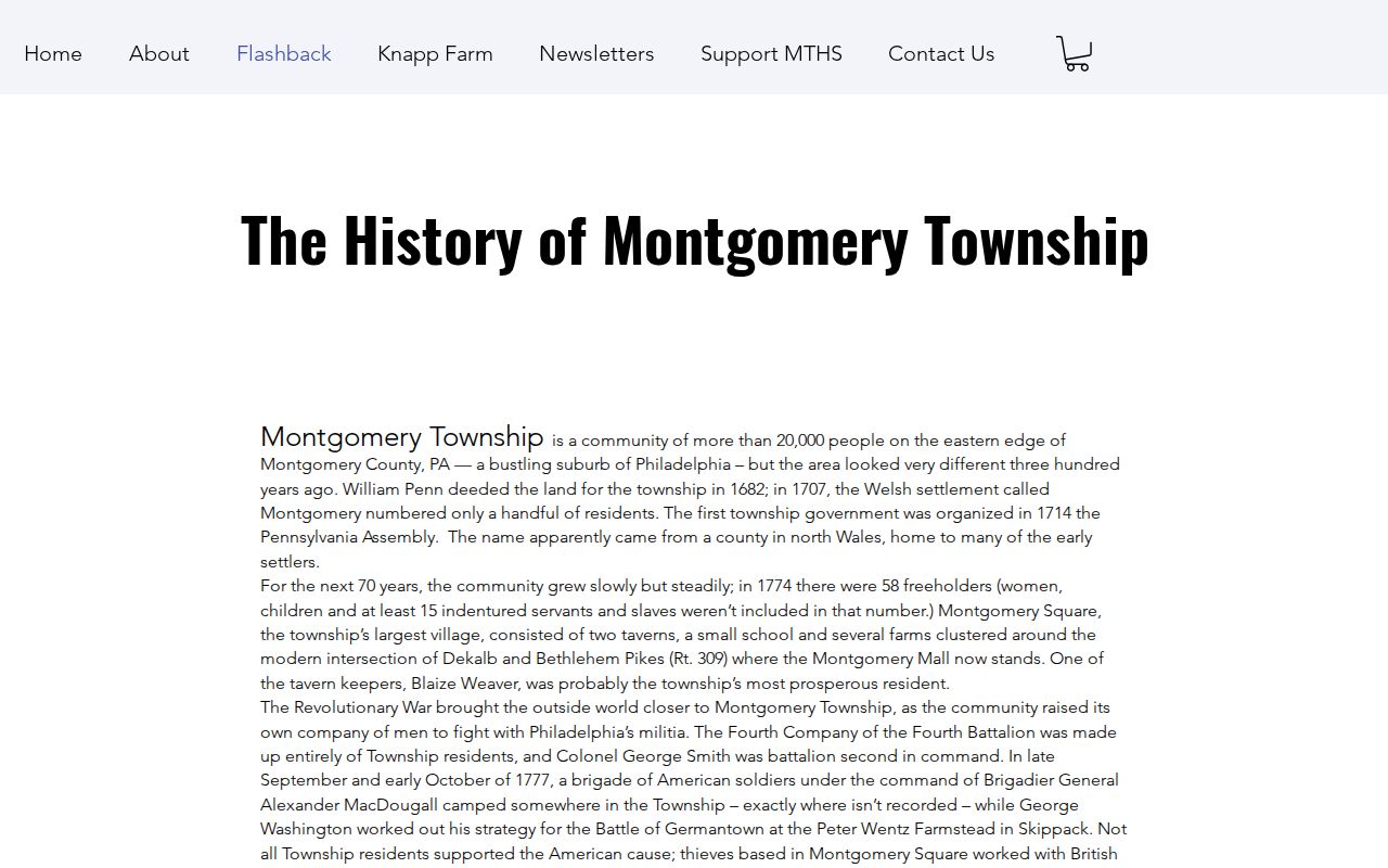 Montgomery Township city directory historical society resource