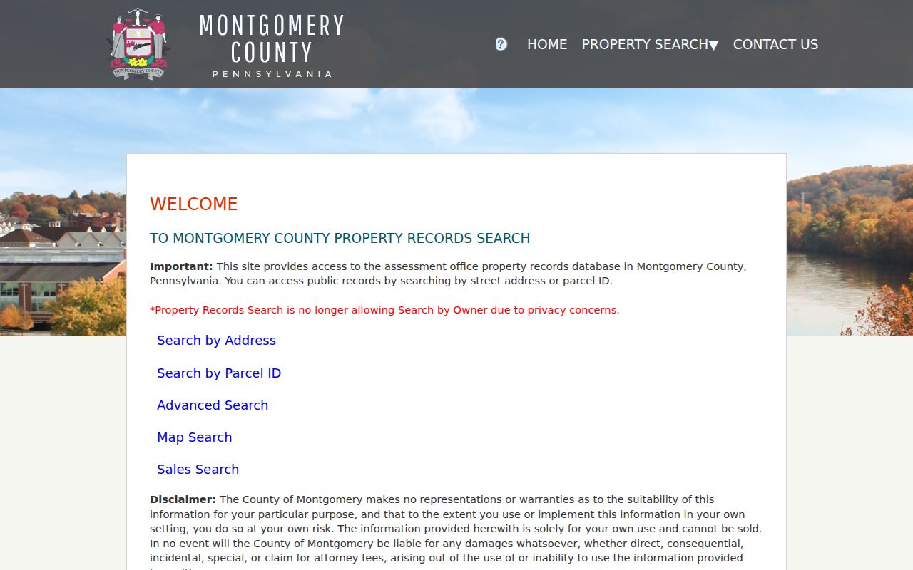 Montgomery Township residents directory county property search modes