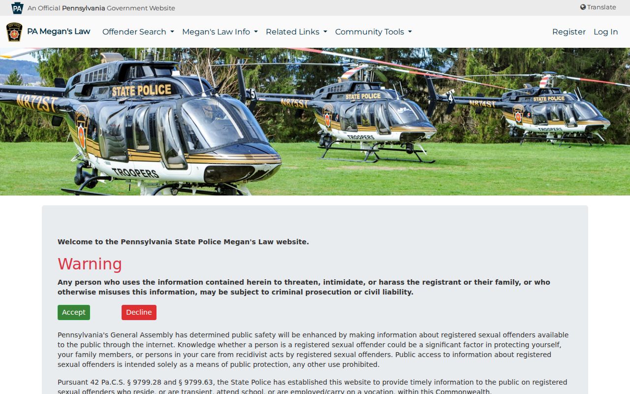 Montgomery Township resident lookup Pennsylvania Megan's Law ZIP search